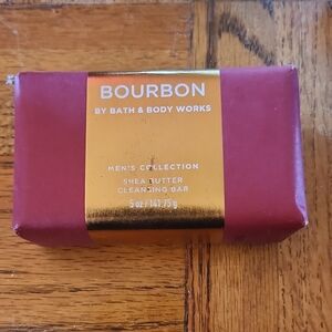 Bath & Body Works Bourbon Shea Butter Cleansing Bar - Red and Gold NEW NO USE